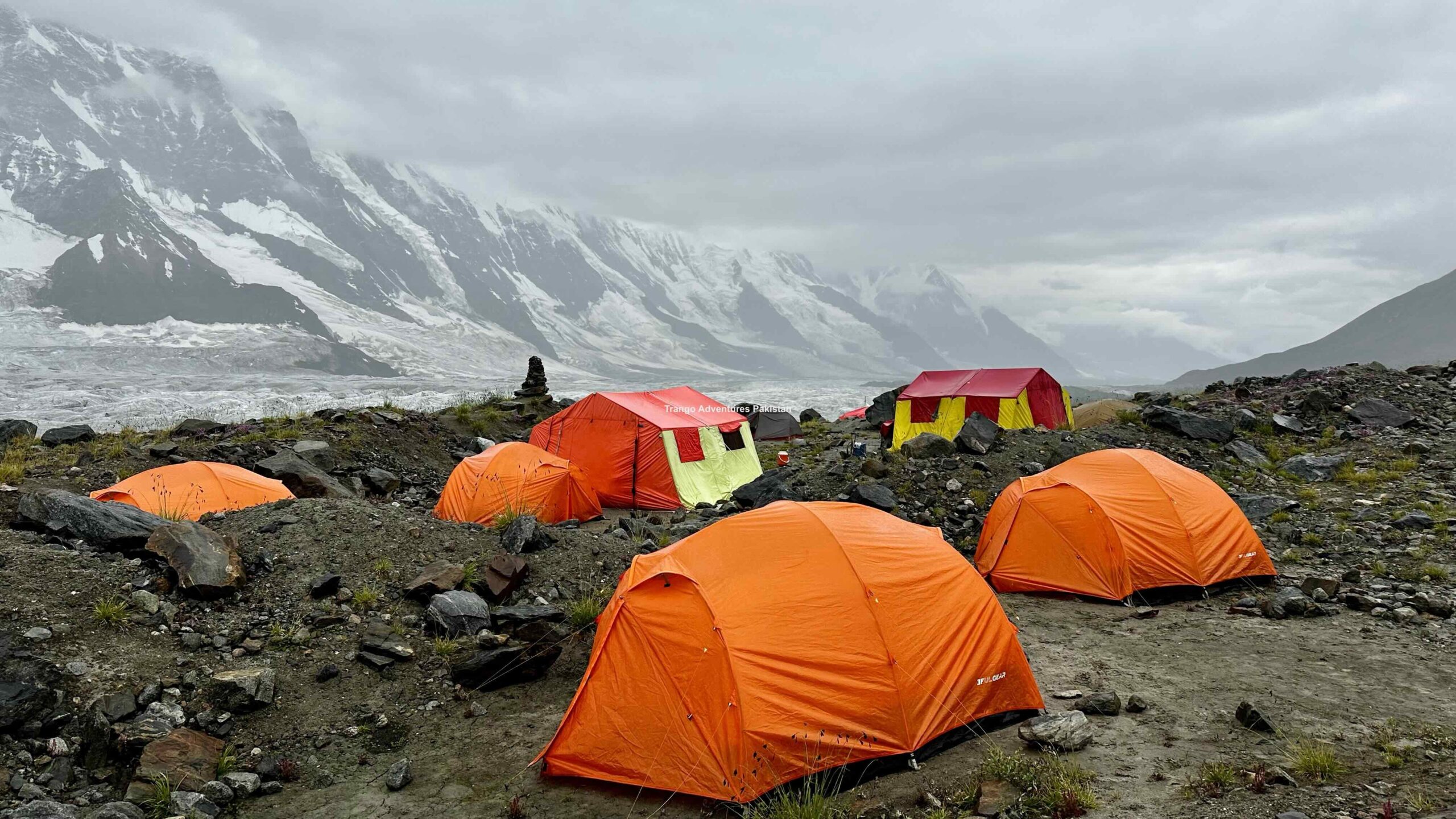 Khani basa camp during the snow lake trek